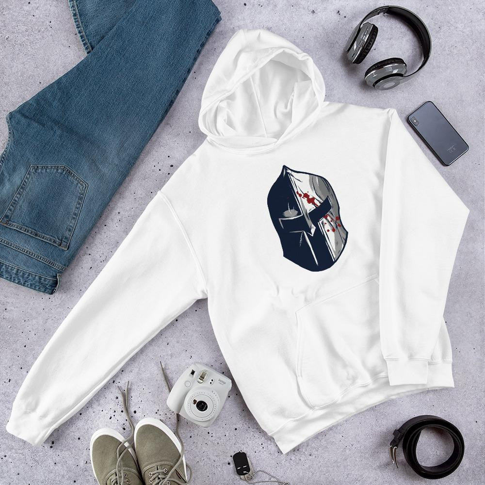 Spartan Helmet Unisex Hooded Sweatshirt — White