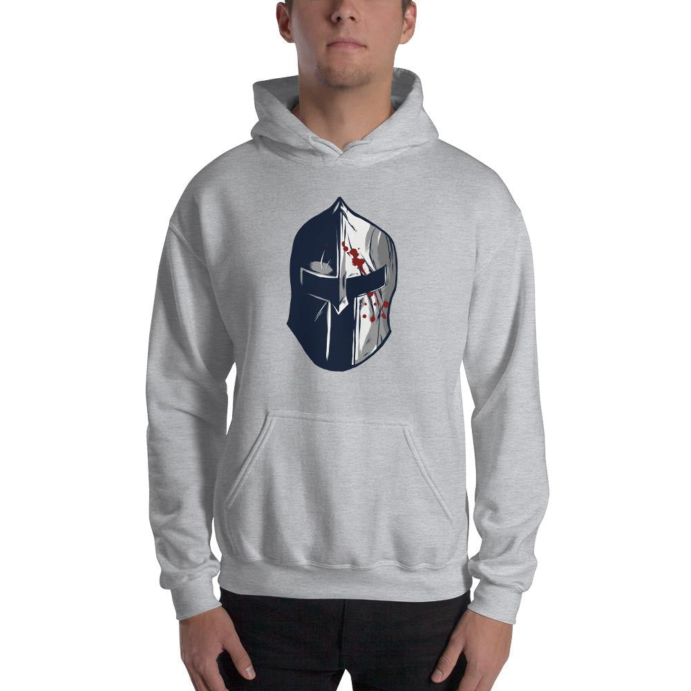 Spartan Helmet Unisex Hooded Sweatshirt — detail view 2