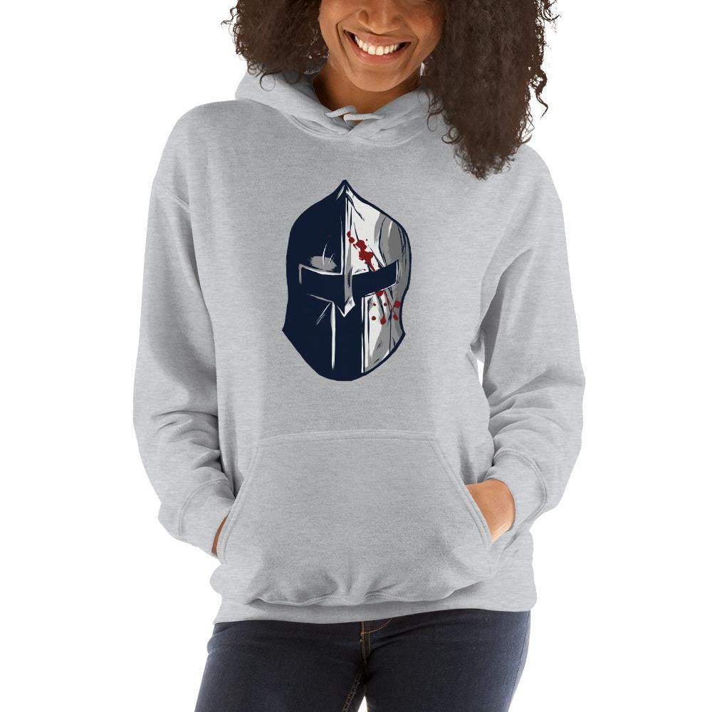 Spartan Helmet Unisex Hooded Sweatshirt — detail view 3
