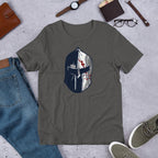 Spartan Helmet Half Sleeve T-Shirt — Charcoal