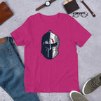 Spartan Helmet Half Sleeve T-Shirt — Pink