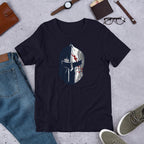 Spartan Helmet Half Sleeve T-Shirt — Navy