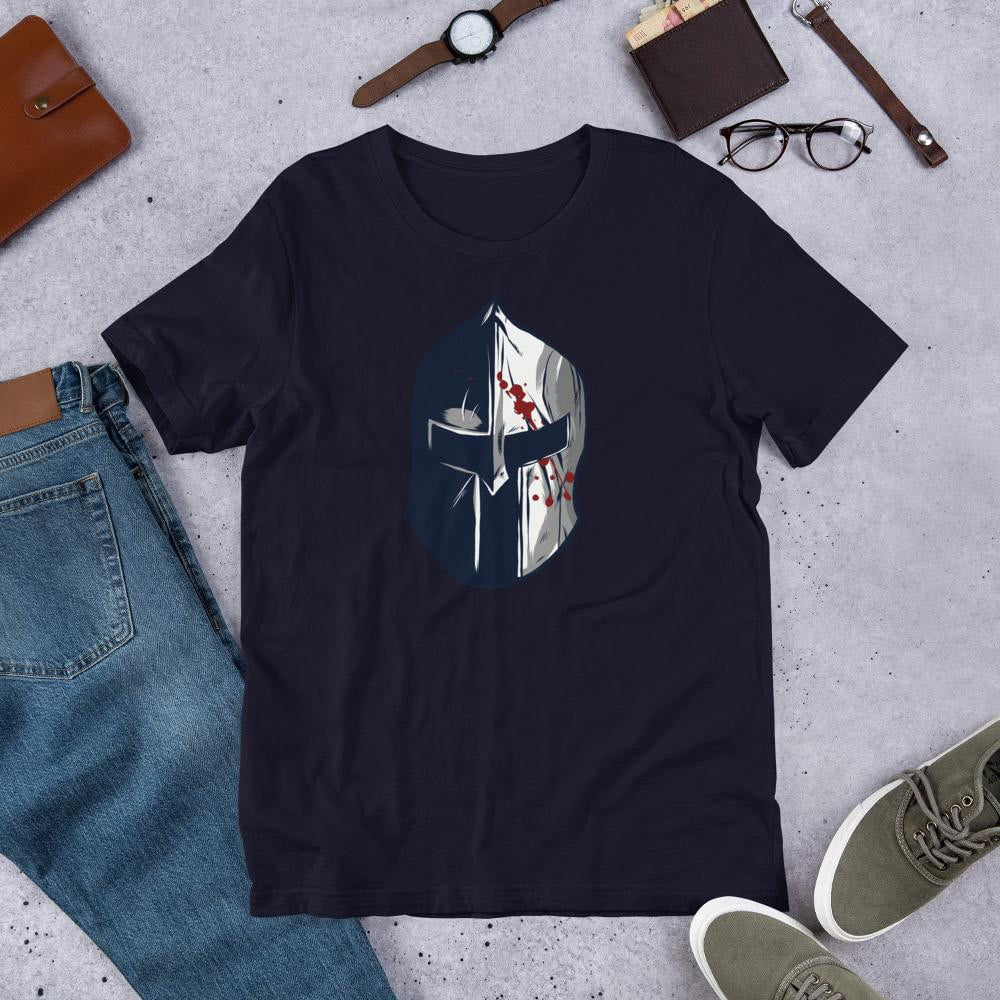 Spartan Helmet Half Sleeve T-Shirt — Navy