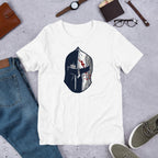 Spartan Helmet Half Sleeve T-Shirt — White