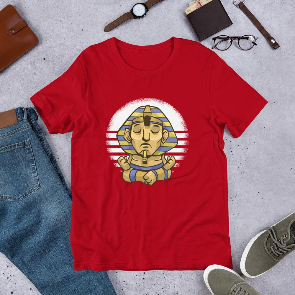 Sphynx Yoga Half Sleeve T-Shirt — Red