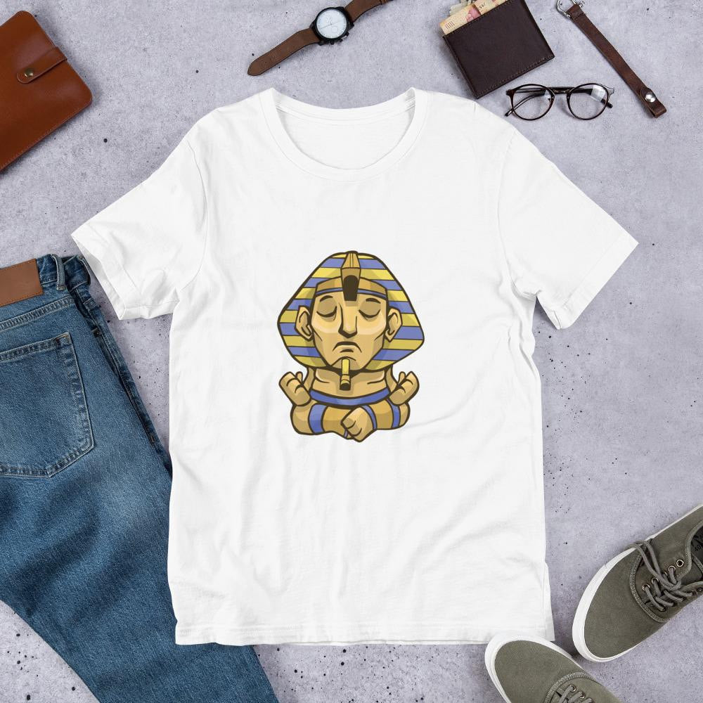 Sphynx Yoga Half Sleeve T-Shirt — White