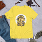 Sphynx Yoga Half Sleeve T-Shirt — Yellow