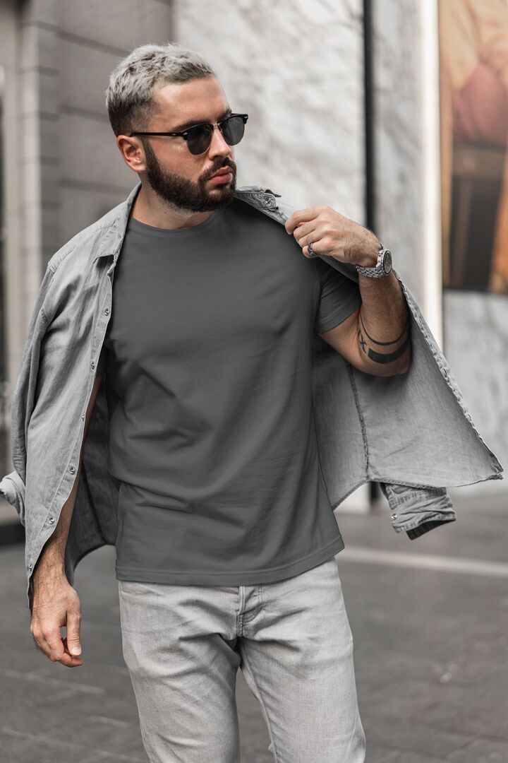 Men/Unisex Plain Half Sleeve T-Shirt