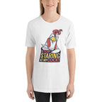 Stop Staring Half Sleeve T-Shirt — White