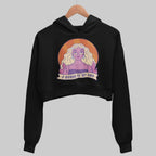 Strong Woman Crop Hoodie — back view