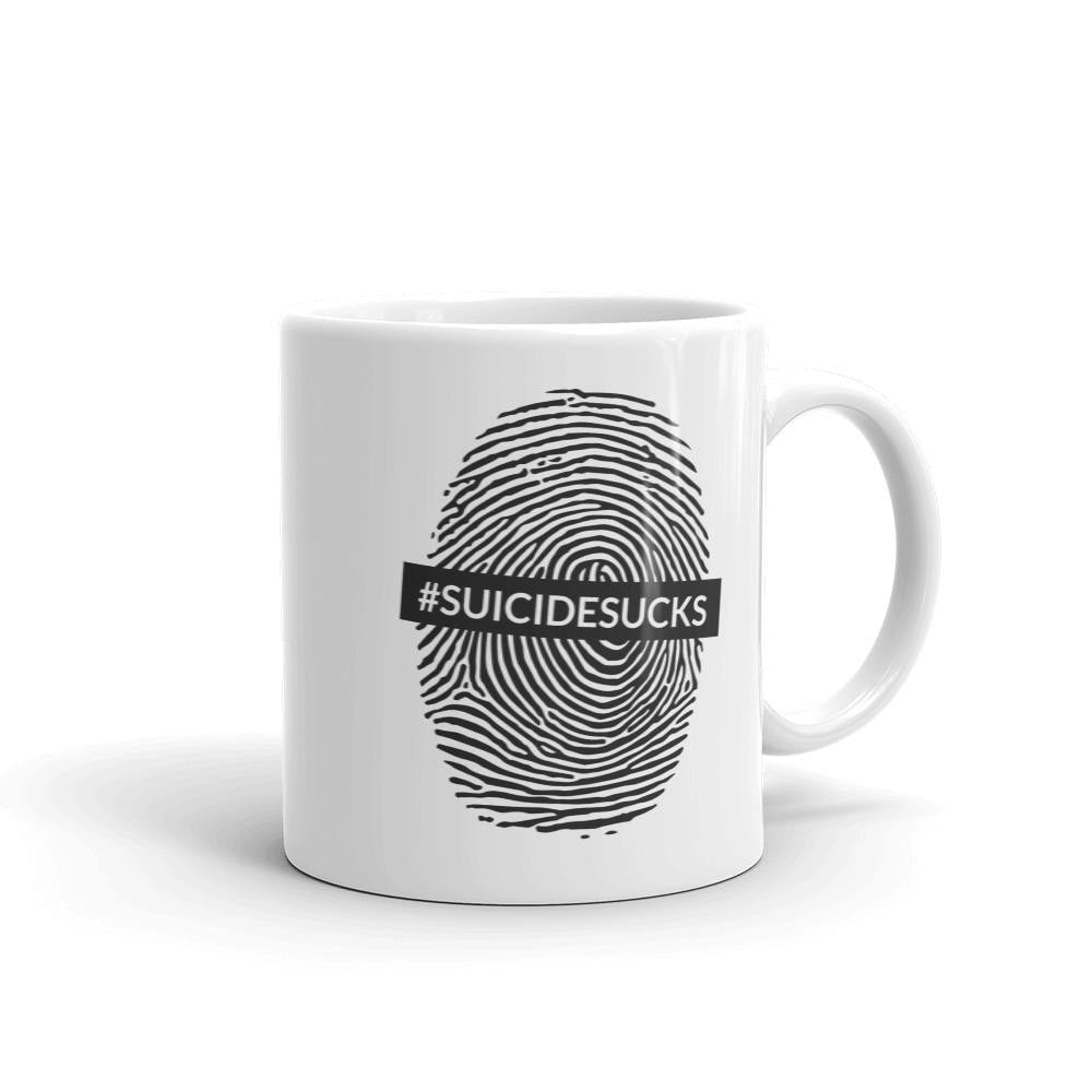 Suicide Sucks Coffee Mug — front view