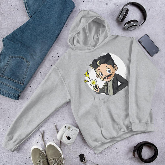 Tesla Kid Unisex Hooded Sweatshirt