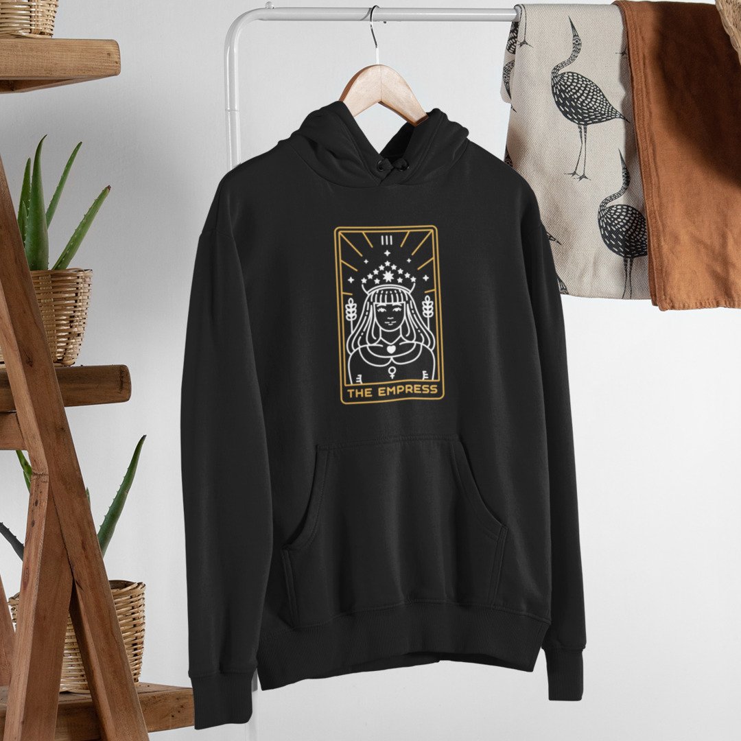 The Empress Unisex Hooded Sweatshirt — Black