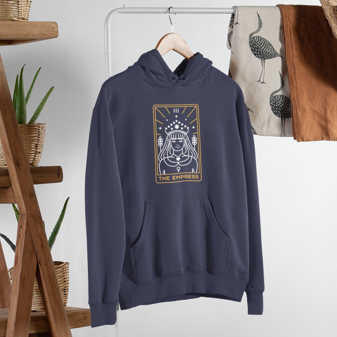 The Empress Unisex Hooded Sweatshirt — Navy