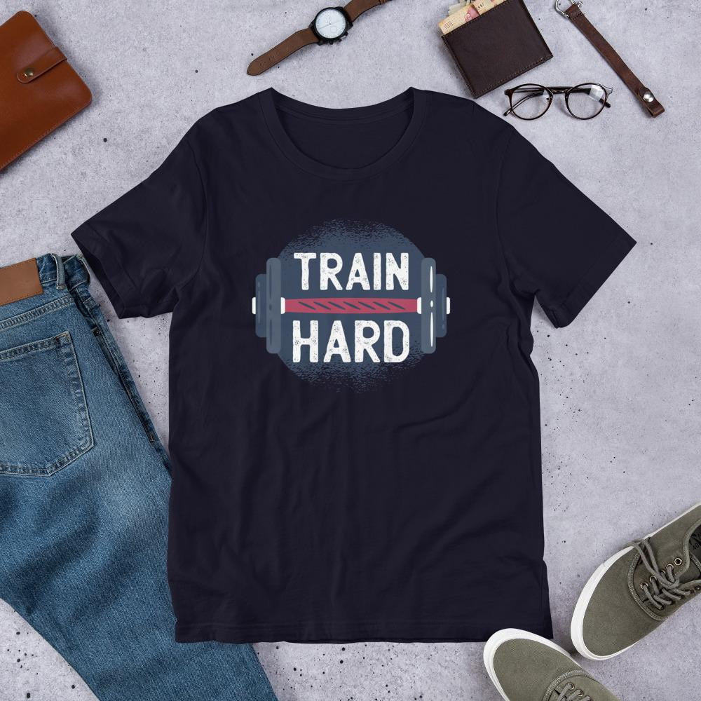 Train Hard Half Sleeve T-Shirt — Navy