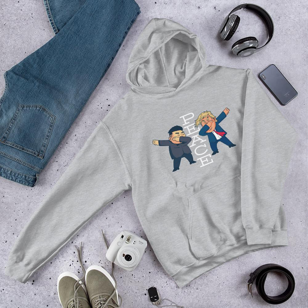 Peace Unisex Hooded Sweatshirt — Grey