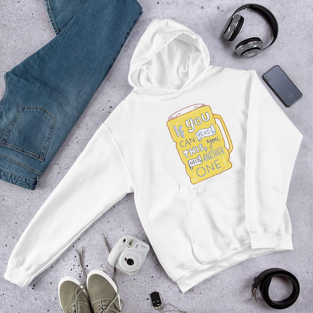 Another Beer Unisex Hooded Sweatshirt — White