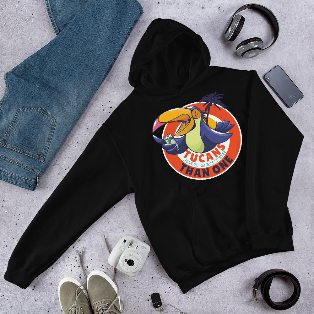 Tucan Drinking Beer Unisex Hooded Sweatshirt