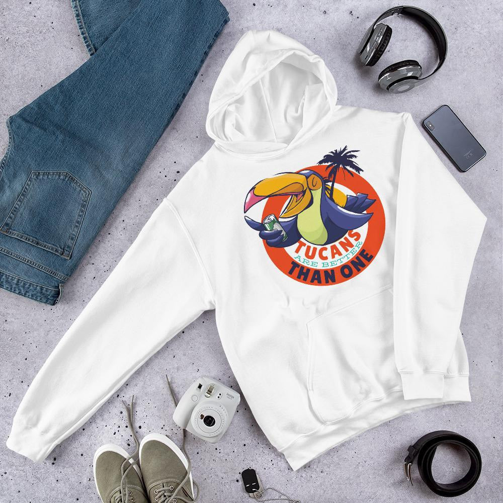 Tucan Drinking Beer Unisex Hooded Sweatshirt