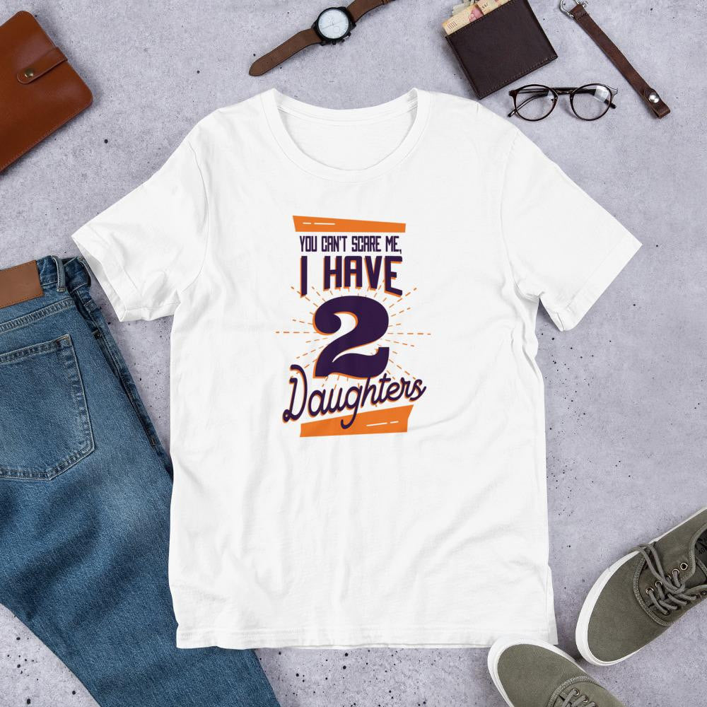 Two Daughters Half Sleeve T-Shirt — White