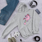 Pink Unicorn Unisex Hooded Sweatshirt — Grey
