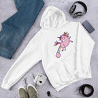 Pink Unicorn Unisex Hooded Sweatshirt — White