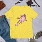 Pink Unicorn Half Sleeve T-Shirt — Yellow