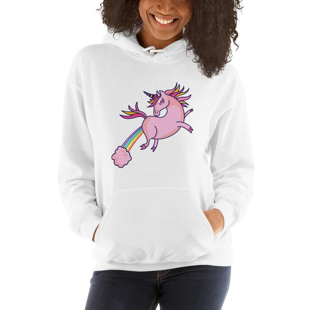 Pink Unicorn Unisex Hooded Sweatshirt — detail view 3