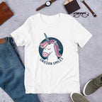 Unicorn Smiles Half Sleeve T-Shirt — White