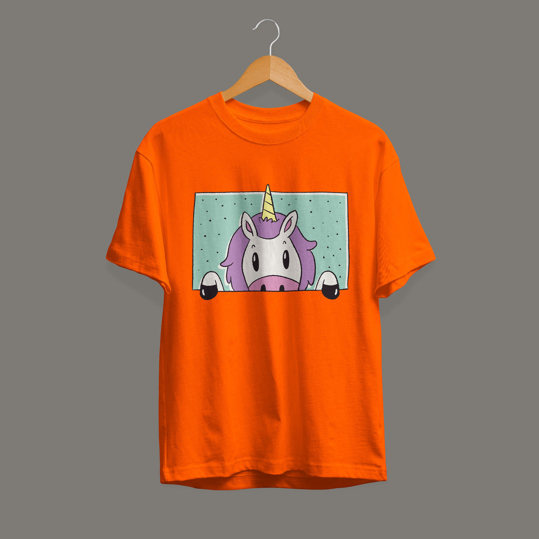 Unicorn Window Half-Sleeve T-Shirt