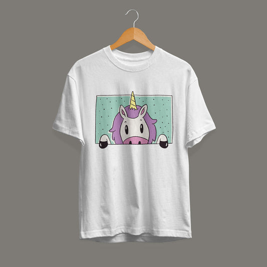 Unicorn Window Half-Sleeve T-Shirt