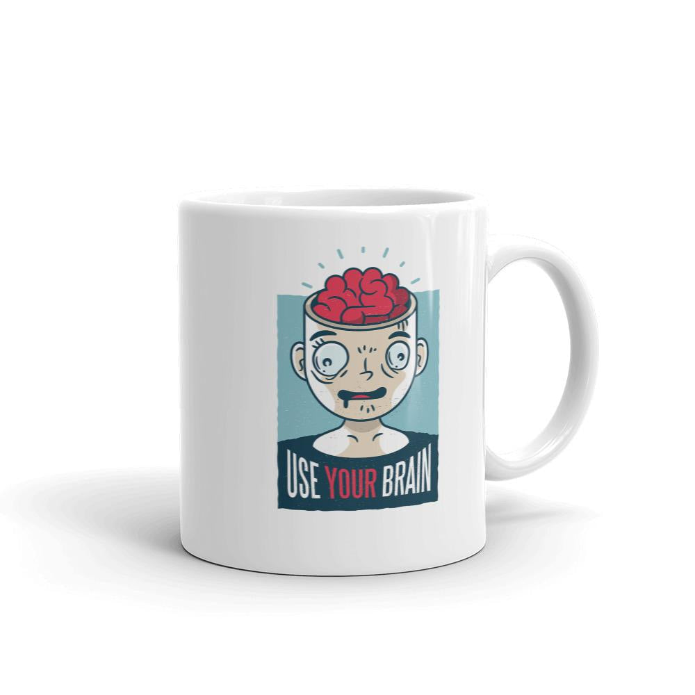 Use Your Brain Coffee Mug — front view