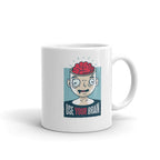 Use Your Brain Coffee Mug — front view