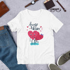 Hugs & Kisses Half Sleeve T-Shirt — White