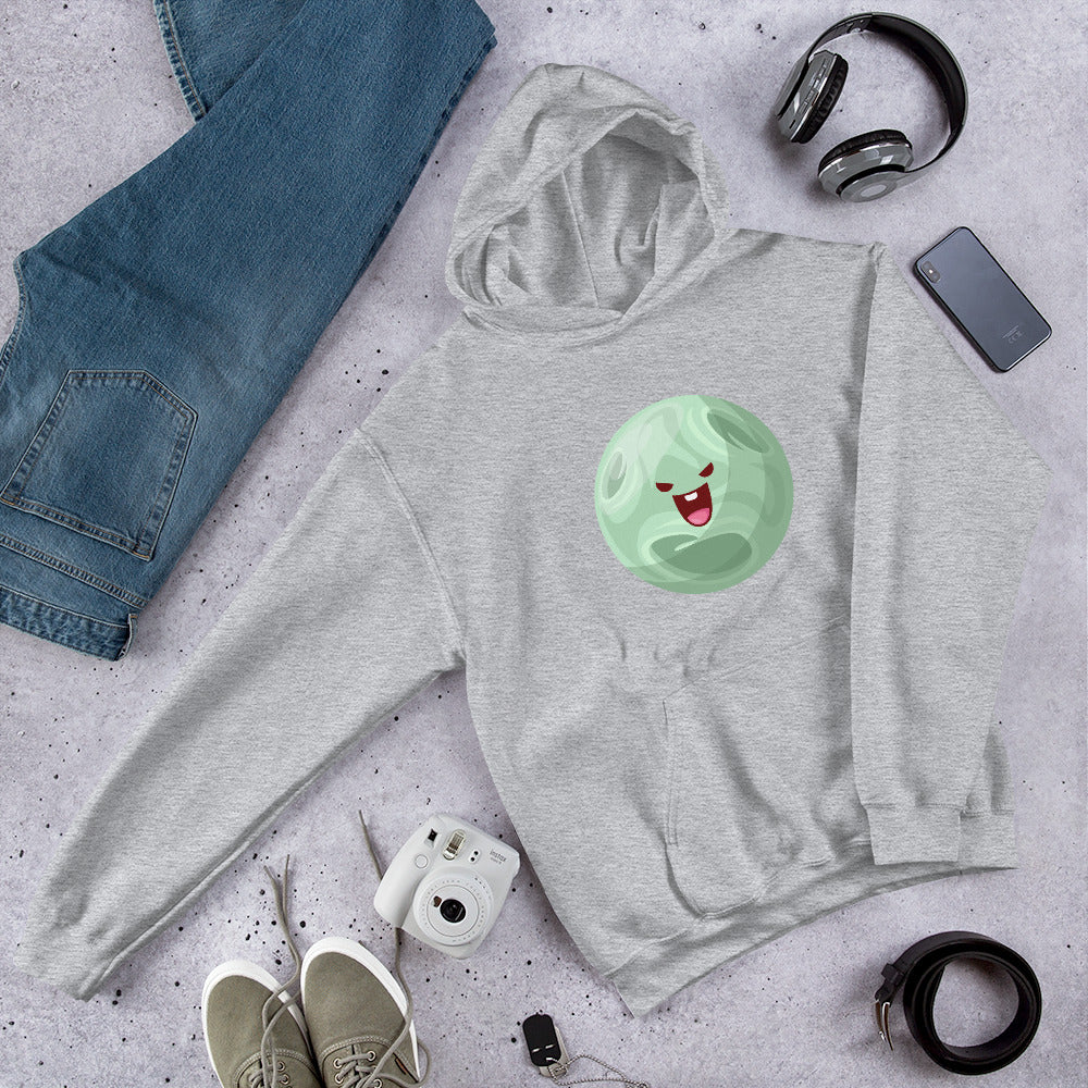 Venus Cartoon Unisex Hooded Sweatshirt — Grey