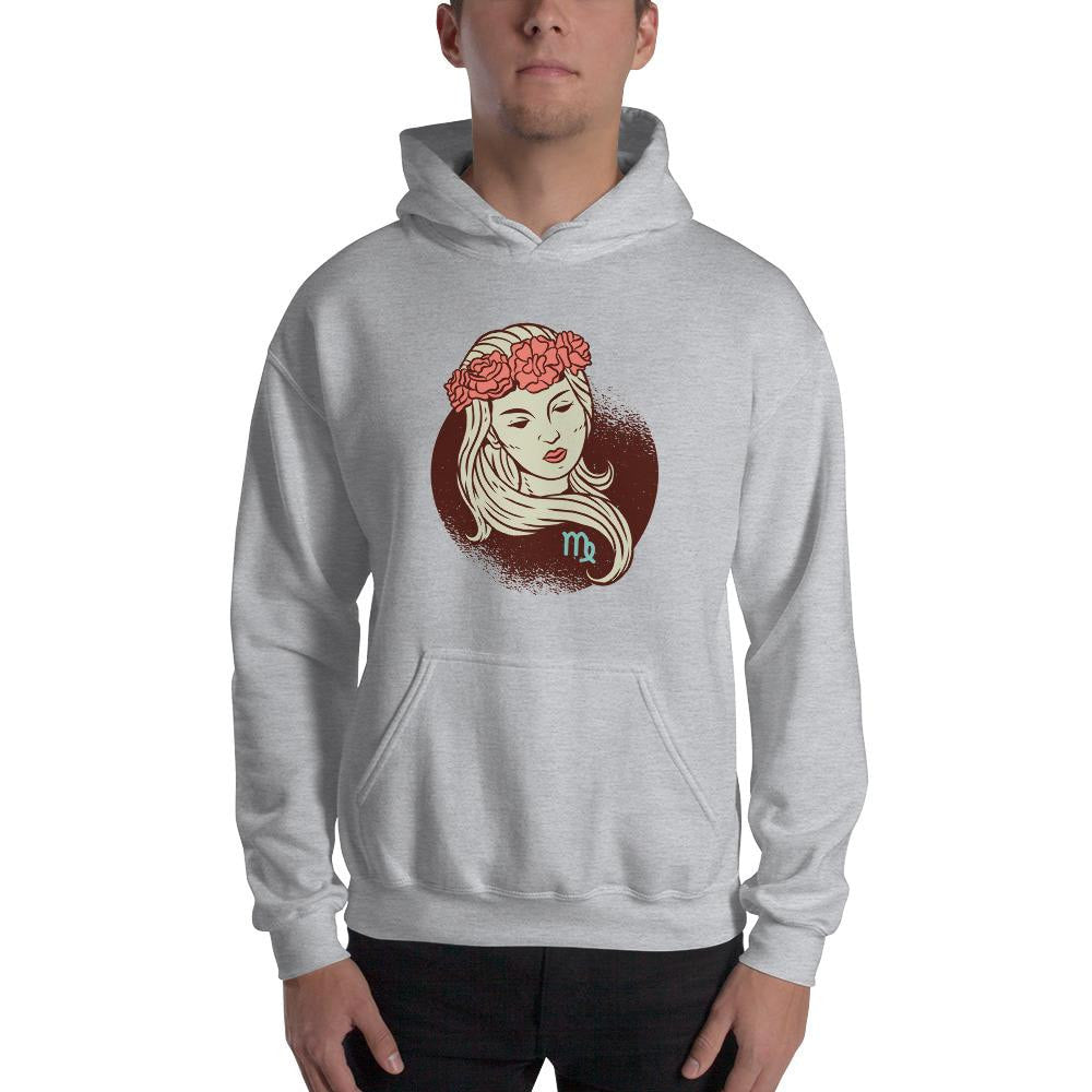 Virgo Zodiac Unisex Hooded Sweatshirt — detail view 2