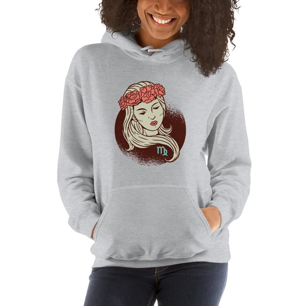 Virgo Zodiac Unisex Hooded Sweatshirt — detail view 3