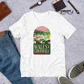 Wales & Cornwall Half Sleeve T-Shirt — White