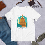 Washington D.C. Half Sleeve T-Shirt — White