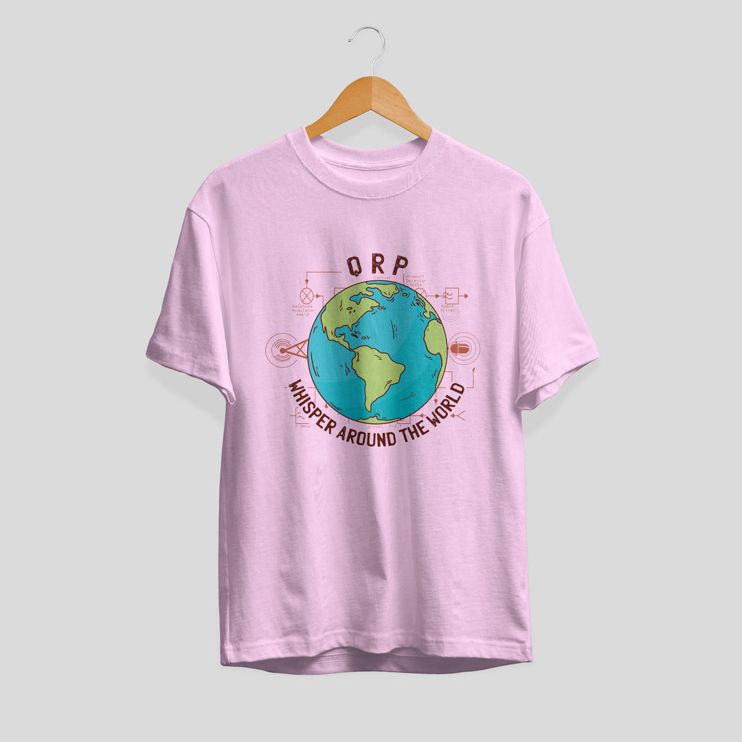 Whisper Around The World Unisex Half Sleeve T-Shirt — Light Pink
