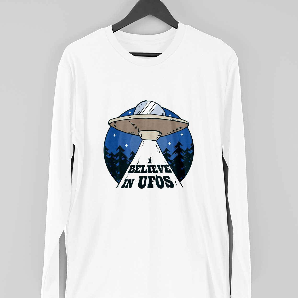 Alien Spaceship Full Sleeve T-Shirt