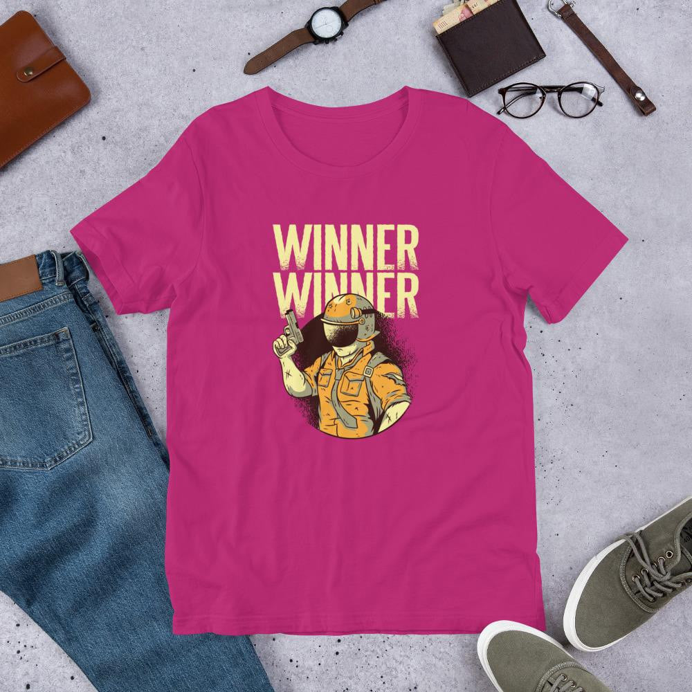 Winner Winner Half Sleeve T-Shirt — Pink