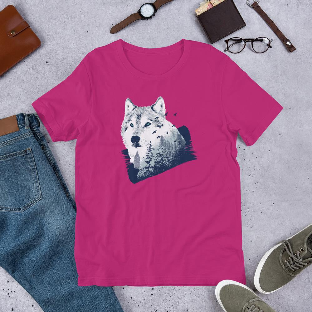 Forest Wolf Half Sleeve T-Shirt