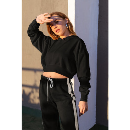 Plain Women's Crop Hoodie
