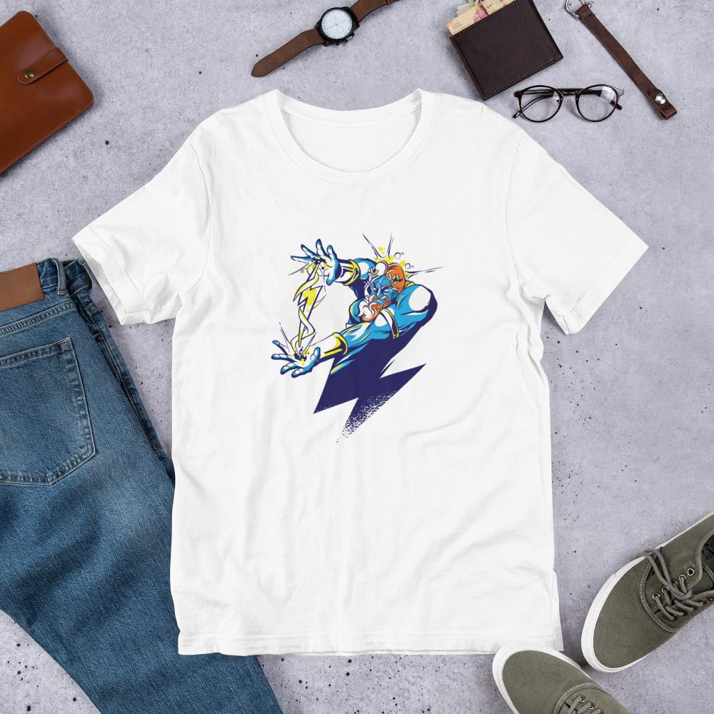 Zeus Cartoon Half Sleeve T-Shirt — White