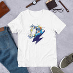 Zeus Cartoon Half Sleeve T-Shirt — White