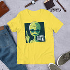 Humans Suck Alien Unisex Half Sleeve T-Shirt — Yellow