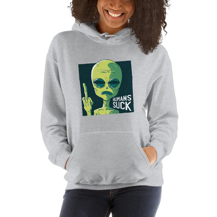 Humans Suck Alien Unisex Hooded Sweatshirt