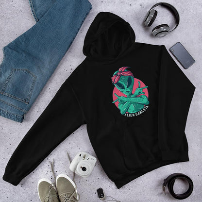 Alien Gangsta Unisex Hooded Sweatshirt