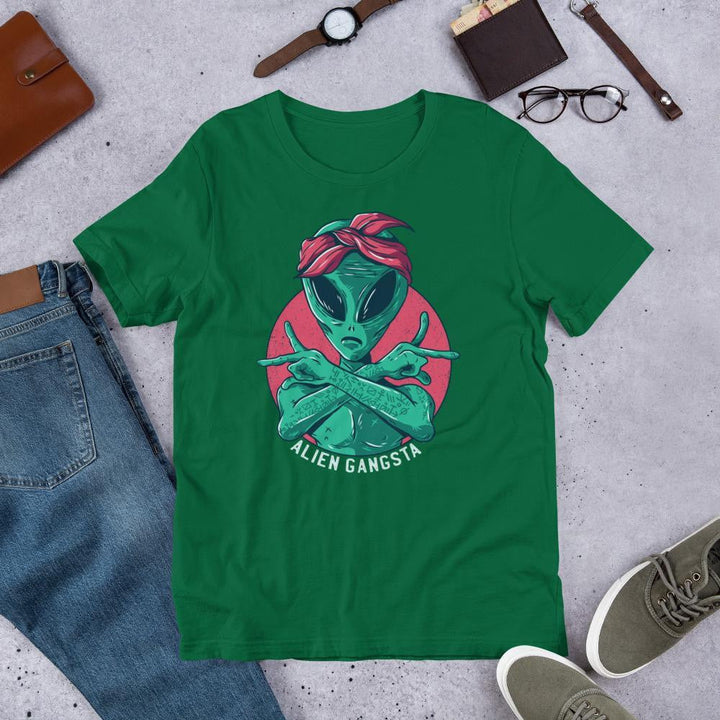 Alien Gangsta Unisex Half Sleeve T-Shirt #Plus-sizes